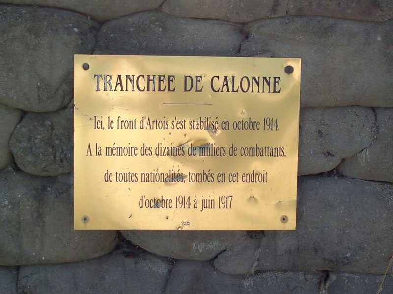 Mémorial tranchée de Calonne (Collection Heems Steven)