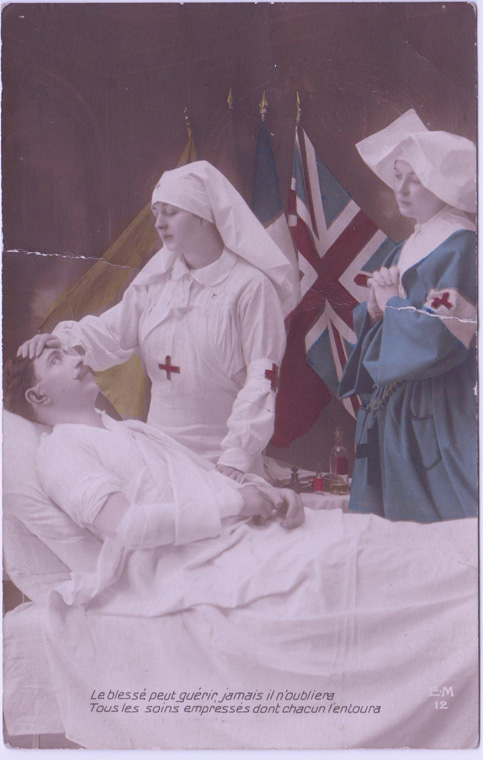 Bertholat Joseph à l'hôpital à Paris 1915 (collection : Marie-Claude.P)