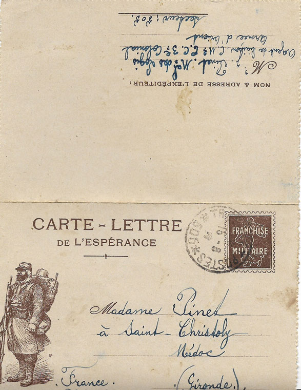 Carte postale Joseph Pinet  "Collection famille Heraud"