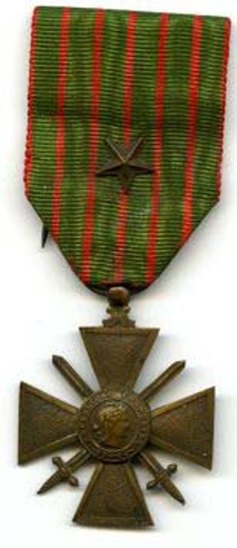 NIORD-Jules-Croix de Guerre avec une étoile de bronze.(Collection Fernande.B)