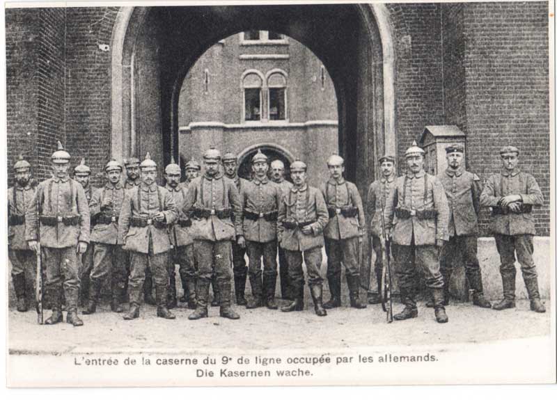 Soldats allemands en Belgique.