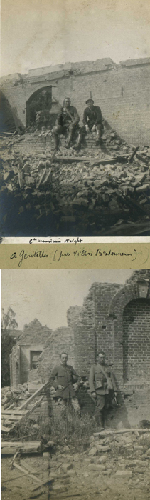 Somme, Gentelles-1918, Cdt Américain Wright. (Collection Patrice Lamy)