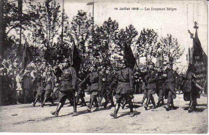 Soldats Belges au défilé du 14 juillet 1919 (Collection Michel.T)