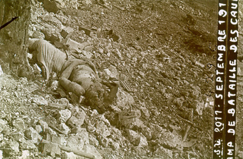 Septembre 1917 champ de bataille des Caurs