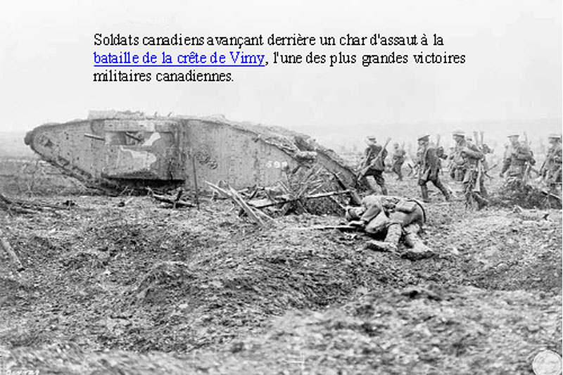 Attaque canadienne sur la crête de Vimy, 1917 (Envoi : A.Bellemare)