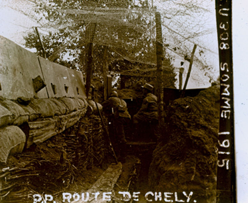Tranchée route de Chely - Somme 1915.