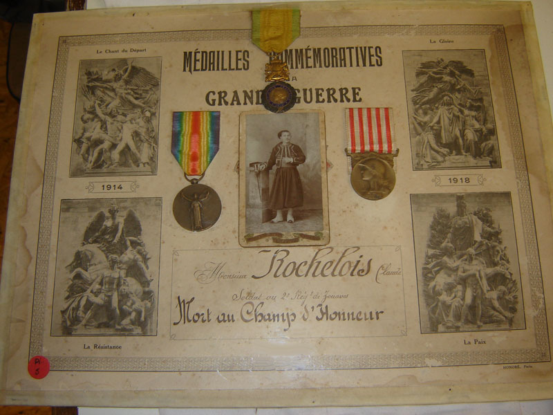 Rochelois Claude, Médaille commémorative, militaire, interalliée (Collection privée: A-R)