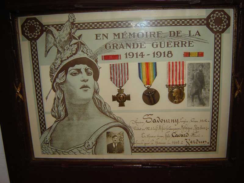 Sadourny Eugène mort pour la France à Verdun en 1916 (Collection privée: A-R)