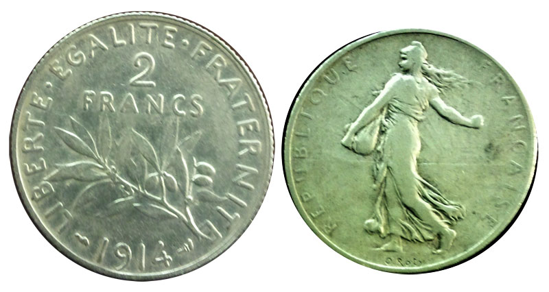 2 francs 1914.