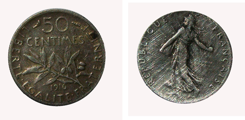 cinquante centimes 1916