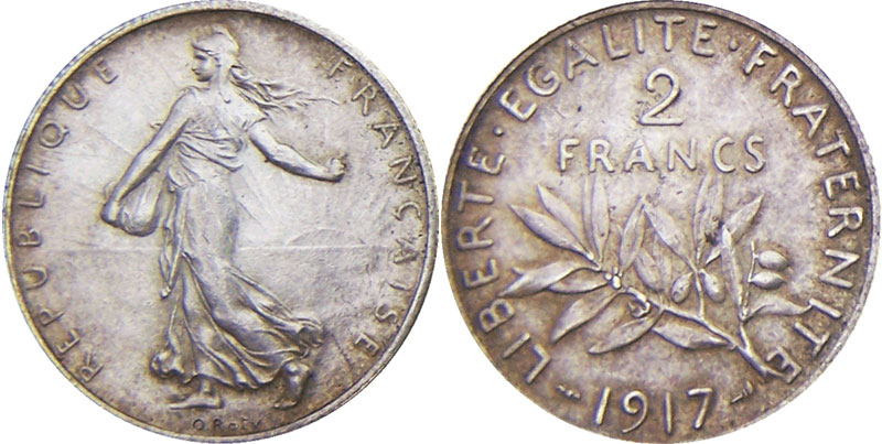 deux francs 1917