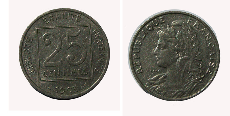 vingt cinq centimes 1903