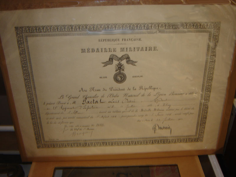 Pactat Louis, Médaille militaire (Collection privée: A-R)