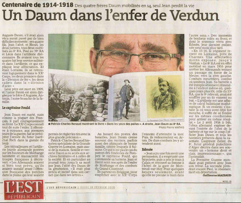 L'est républicain - Daum Jean à Verdun