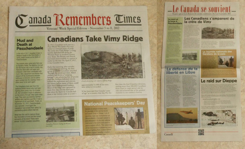 Le Canada se souvient .(Collection Steven-H ) 