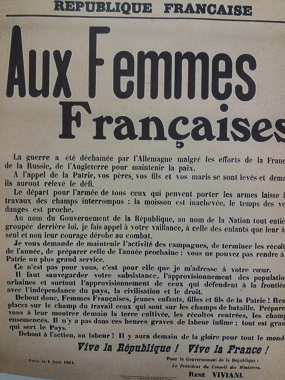 Aux femmes françaises (exposition de St Ouen des Toits)