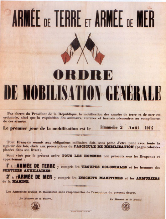 Ordre de mobilisation générale.